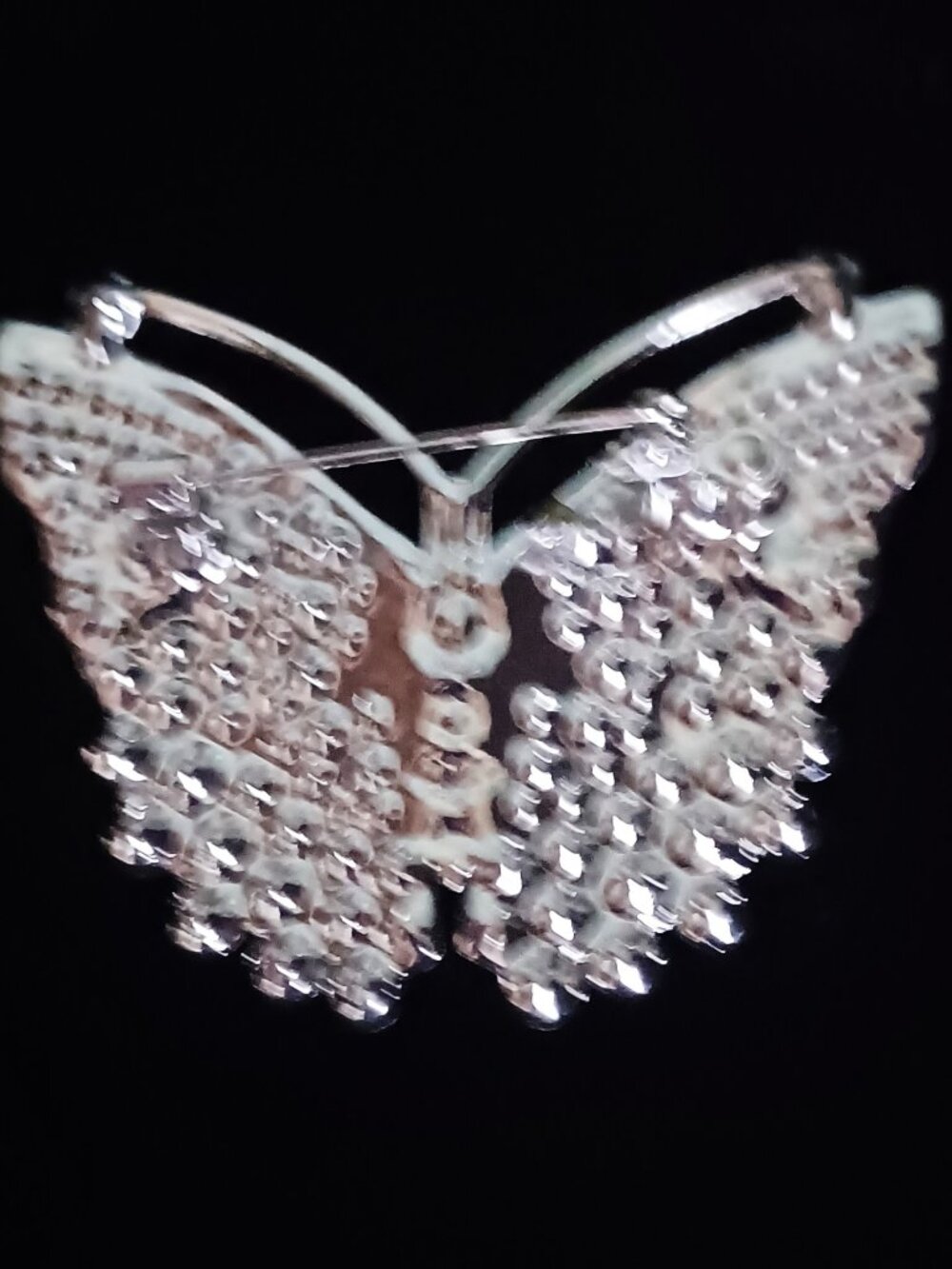 Sparkling Puple & Clear Rhinestone Brooch - Picture 2 of 4